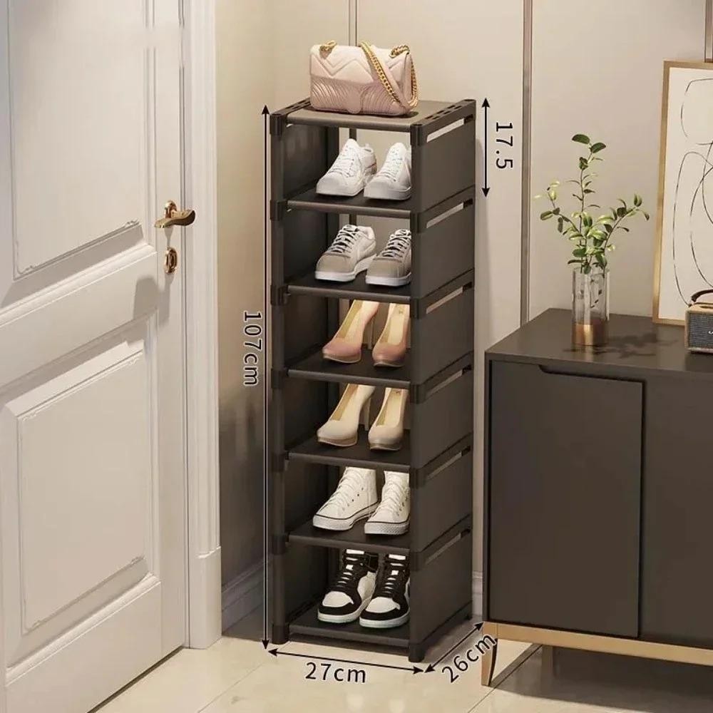 Shoe rack Small shoe cabinet widened against the wall door shoe rack ...