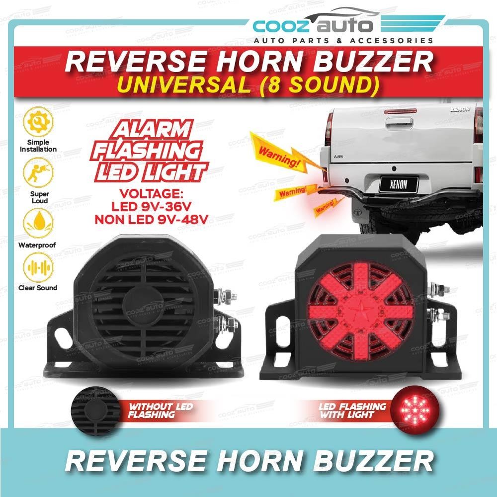 Universal Car Reverse Horn Siren Backup Alarm Buzzer Light Super 9V 24V ...