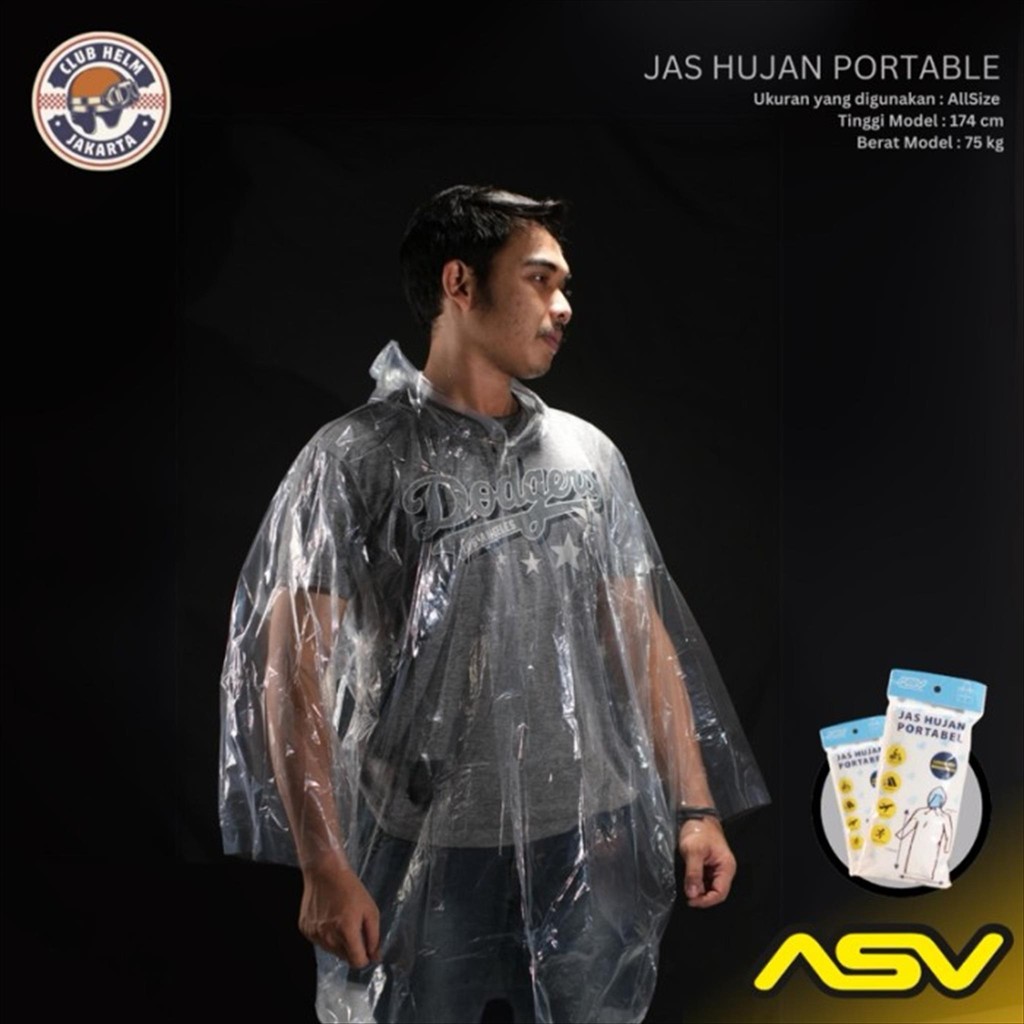 Asv PORTABLE RAINCOAT | Raincoat BACKUP | Clear TRANSPARENT | Shopee ...
