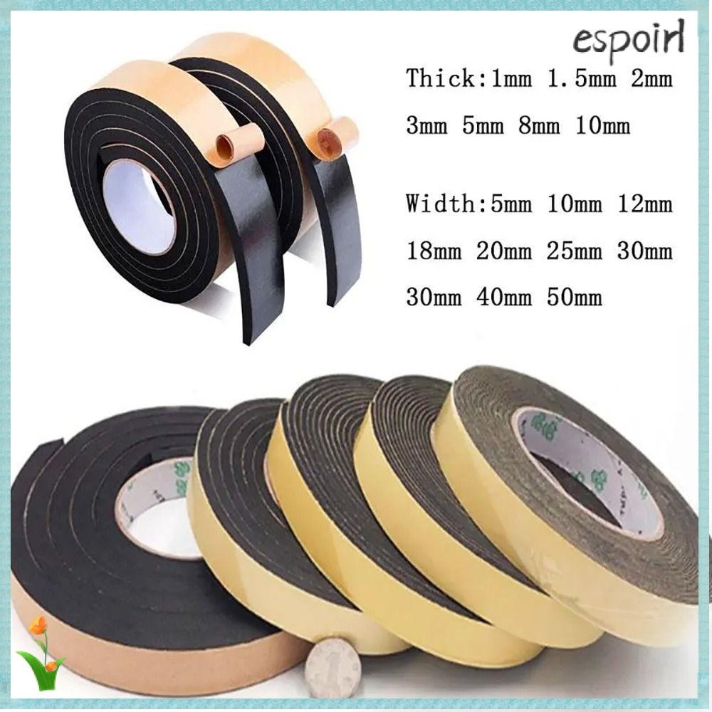 ESPOIR 10M Foam Sponge Tape Strong Adhesion Single Sided 1-5mm Thick ...