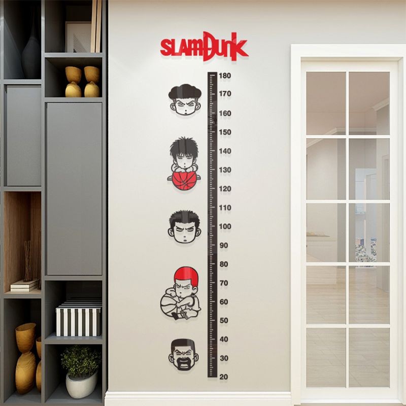 Sports cartoon acrylic three-dimensional height wall stickers children ...