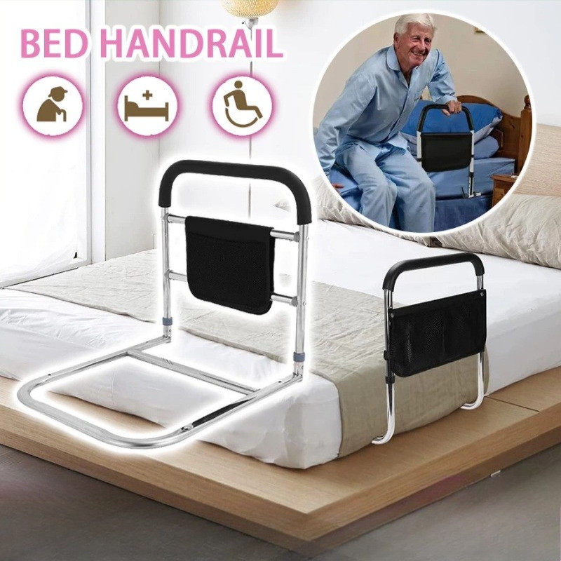 L-shaped Bed Rails for Elderly Bed Handle Bedside Guardrail with ...