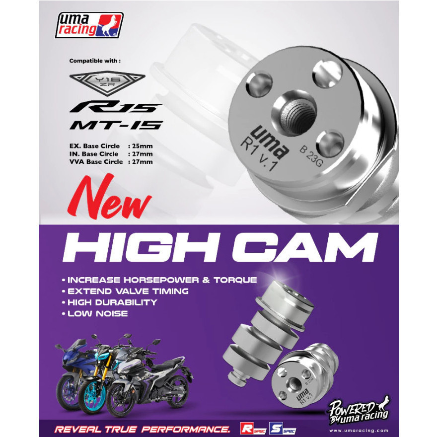 UMA RACING HIGH CAMSHAFT CAM SHAFT [ R1 2PIN ] Y16ZR Y16 / R15 V3 ...