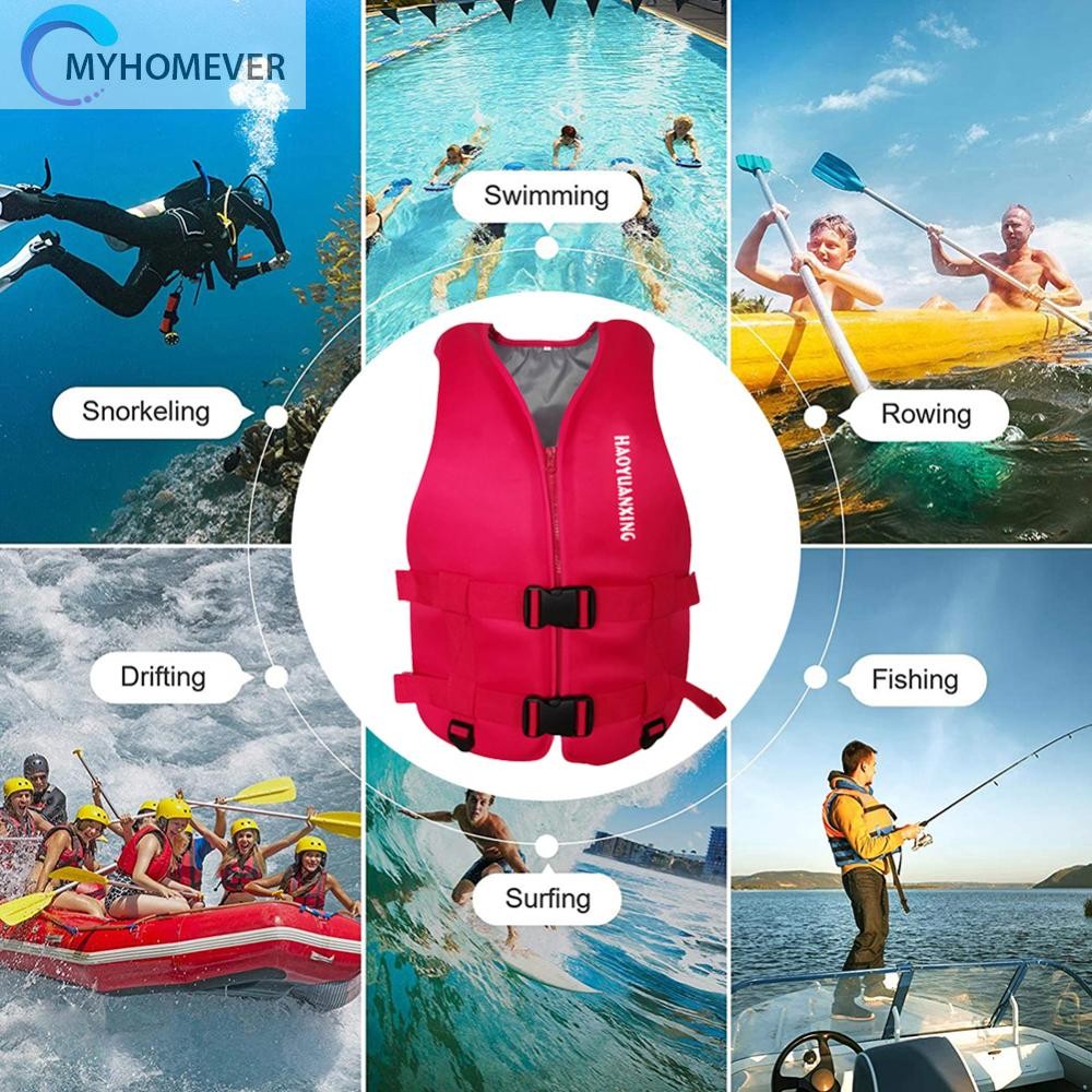 Neoprene Life Jacket for Adult Survival Swimsuit Kayak Rafting Drifting ...
