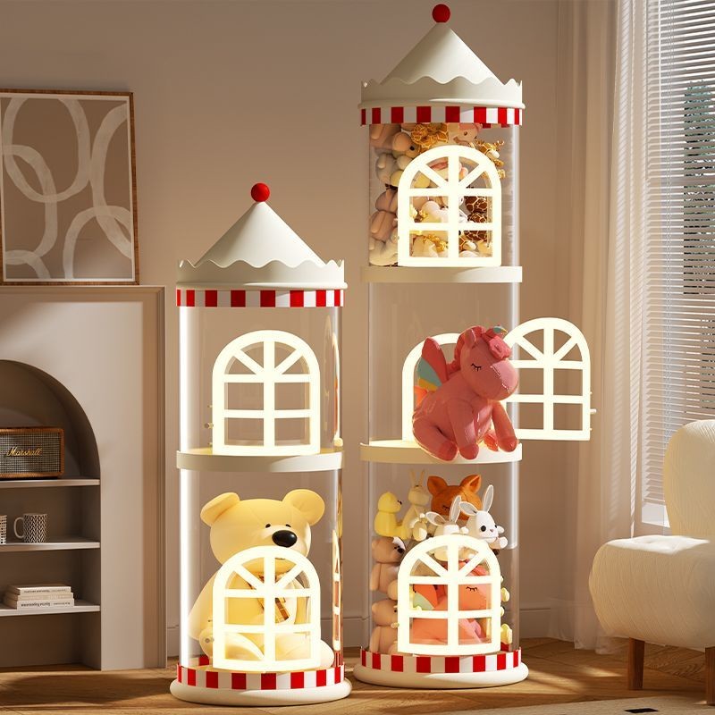 Open Door Doll Storage Bucket, Children'S Plush Toy Sorting Basket ...