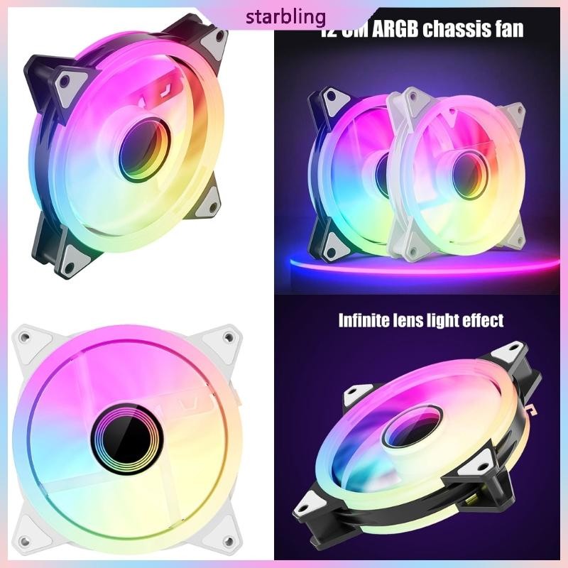 Star Desktop Host Computer Chassises Fan 12cm PWM ARGB Mute Cooling ...
