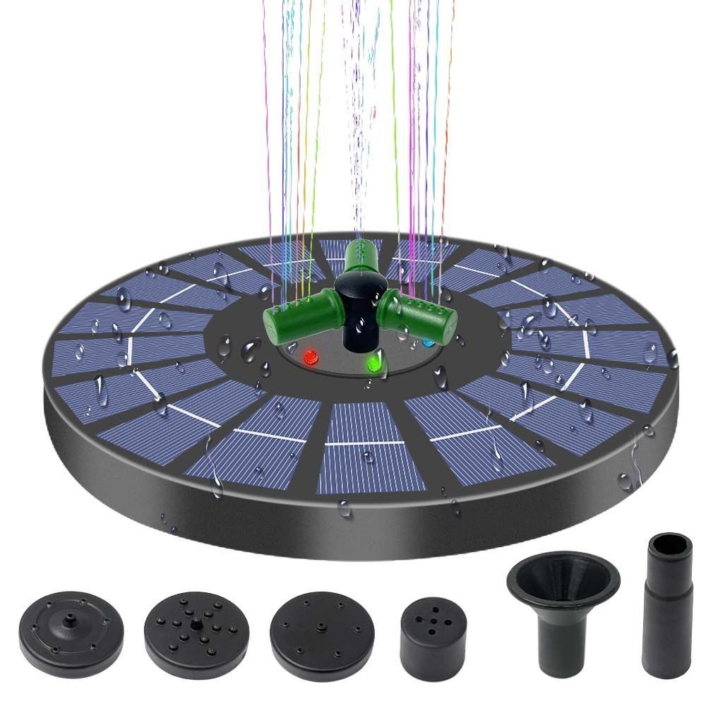 Solar Fountain Outdoor Pool Fish Tank Oxygenation Automatic Sprinkler ...