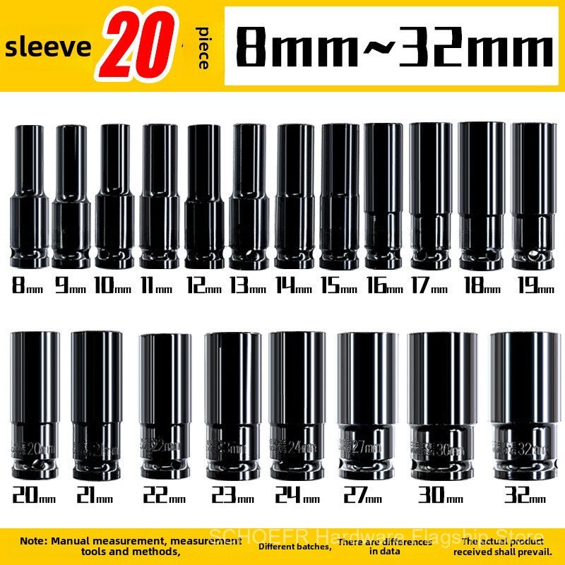 Extended Electric Wrench Socket Set Screw Nut Hand Drill Hex Socket ...