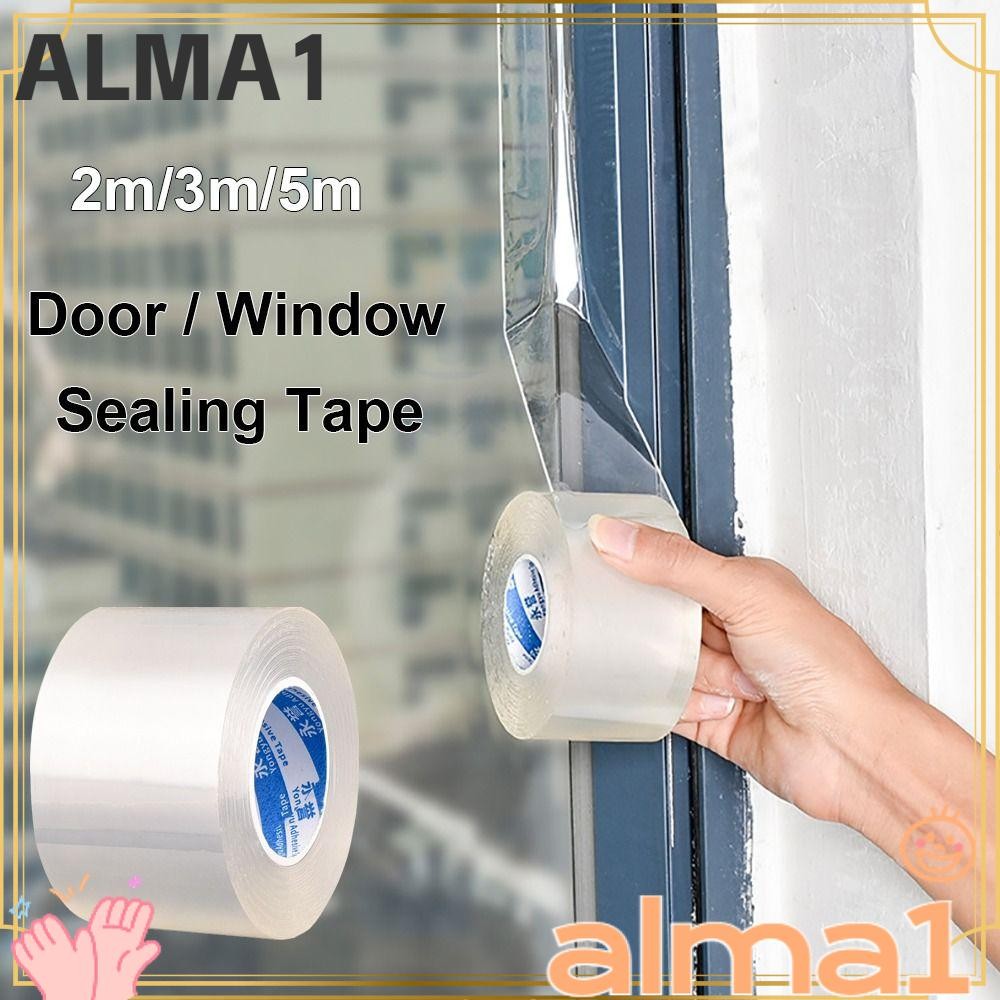 Transparent Window Sealing Tape 5 Cm X 10 M Transparent Window Insulation Sealing Tape AC Air Conditioning Sealing Tape No Residue Self-Adhesive For