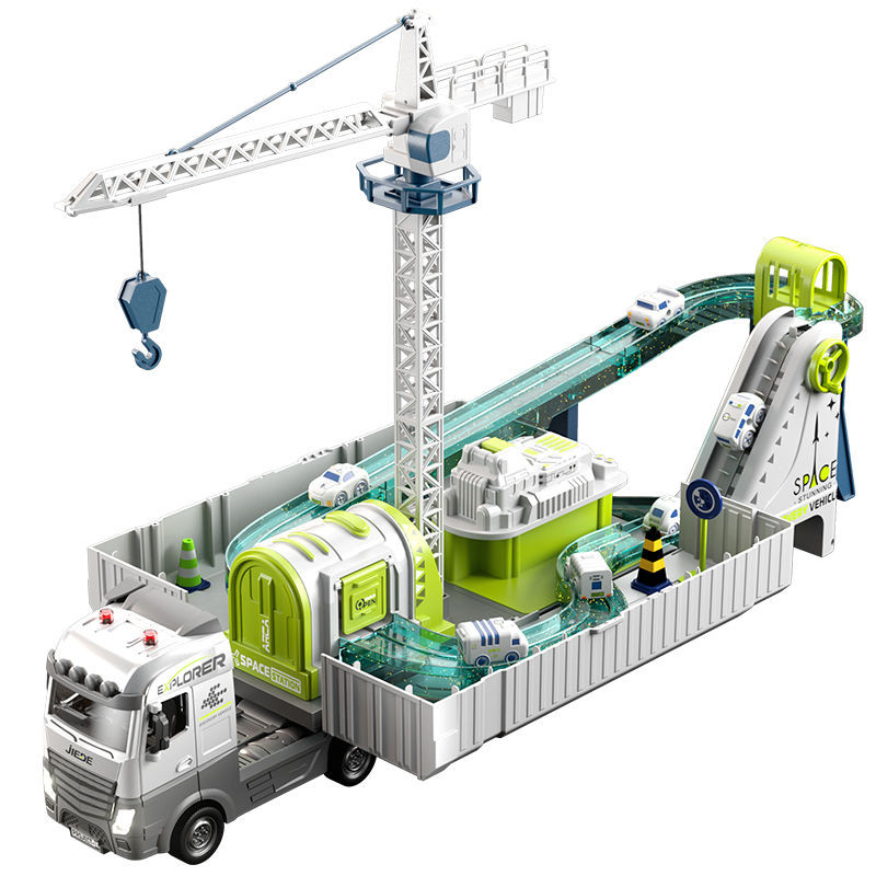 Oversized Children Alloy Container Container Truck Crane Can Open Doors ...