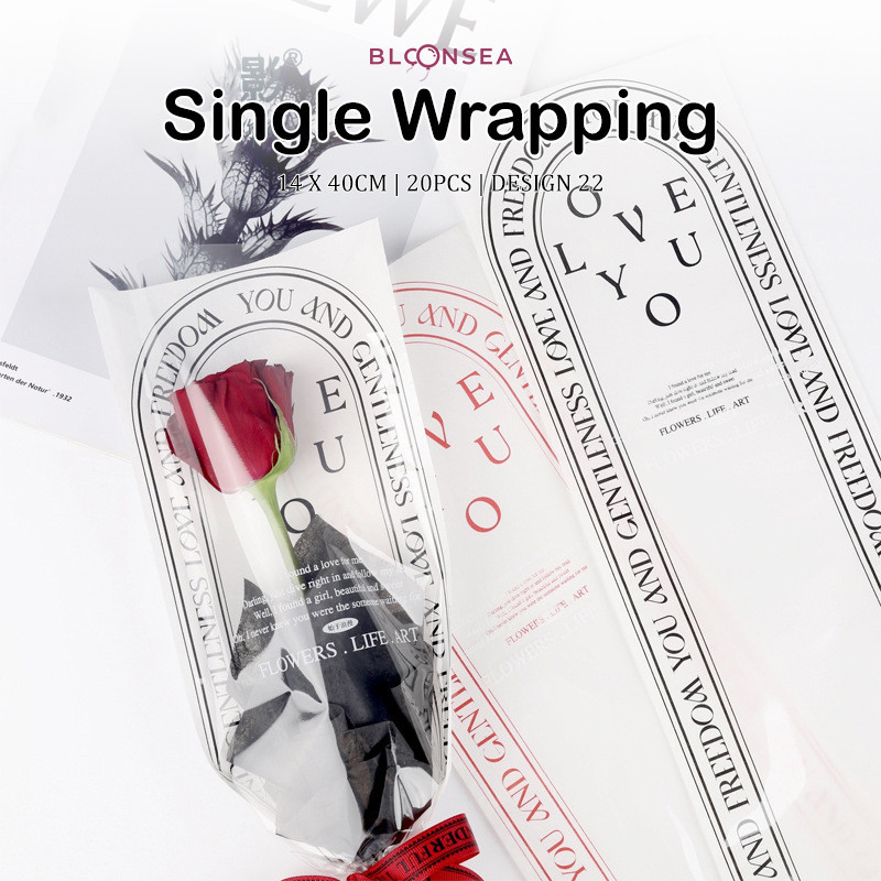[20pcs] Single Wrapping Paper Flower Bouquet Gift Wrapper Pembalut Pack ...