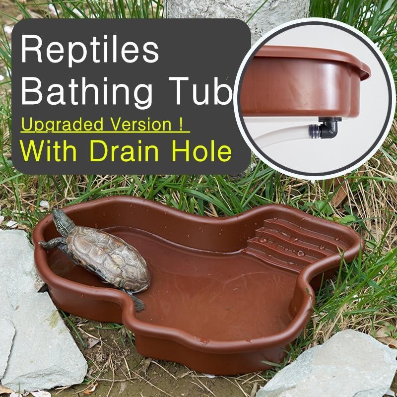 Reptile Turtle Bath Box Drainage Pipe Kotak Mandi Kura-Kura Paip ...