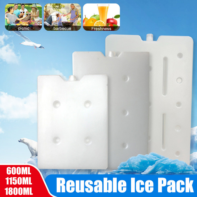 Ice Pack Reusable Ice Gel Block 600/1150/1800ML Fresh-Keeping Ice Box ...