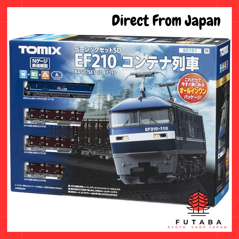 TOMYTEC TOMIX N Gauge Basic Set SD EF210 Container Train Set 90181 ...