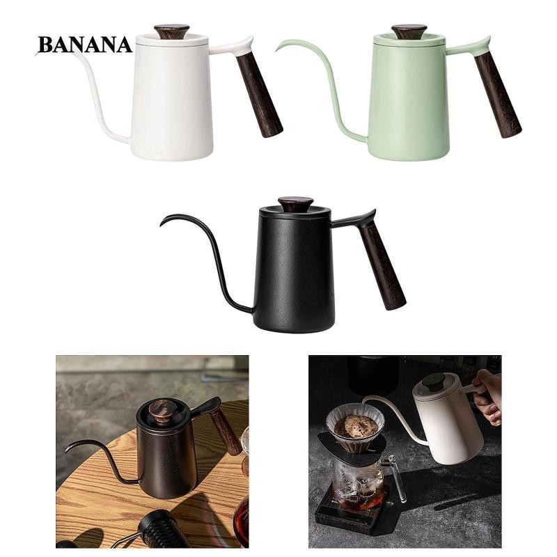 [ Coffee Kettle Gooseneck Coffee Kettle Comfortable Grip Wood Handle ...
