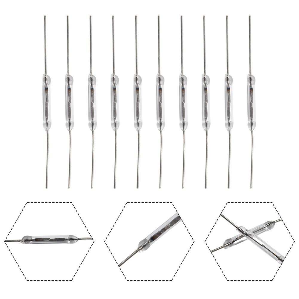 [LLMA]10PCS Reed Switch Magnetic Switch 2 * 14mm Normally Open ...