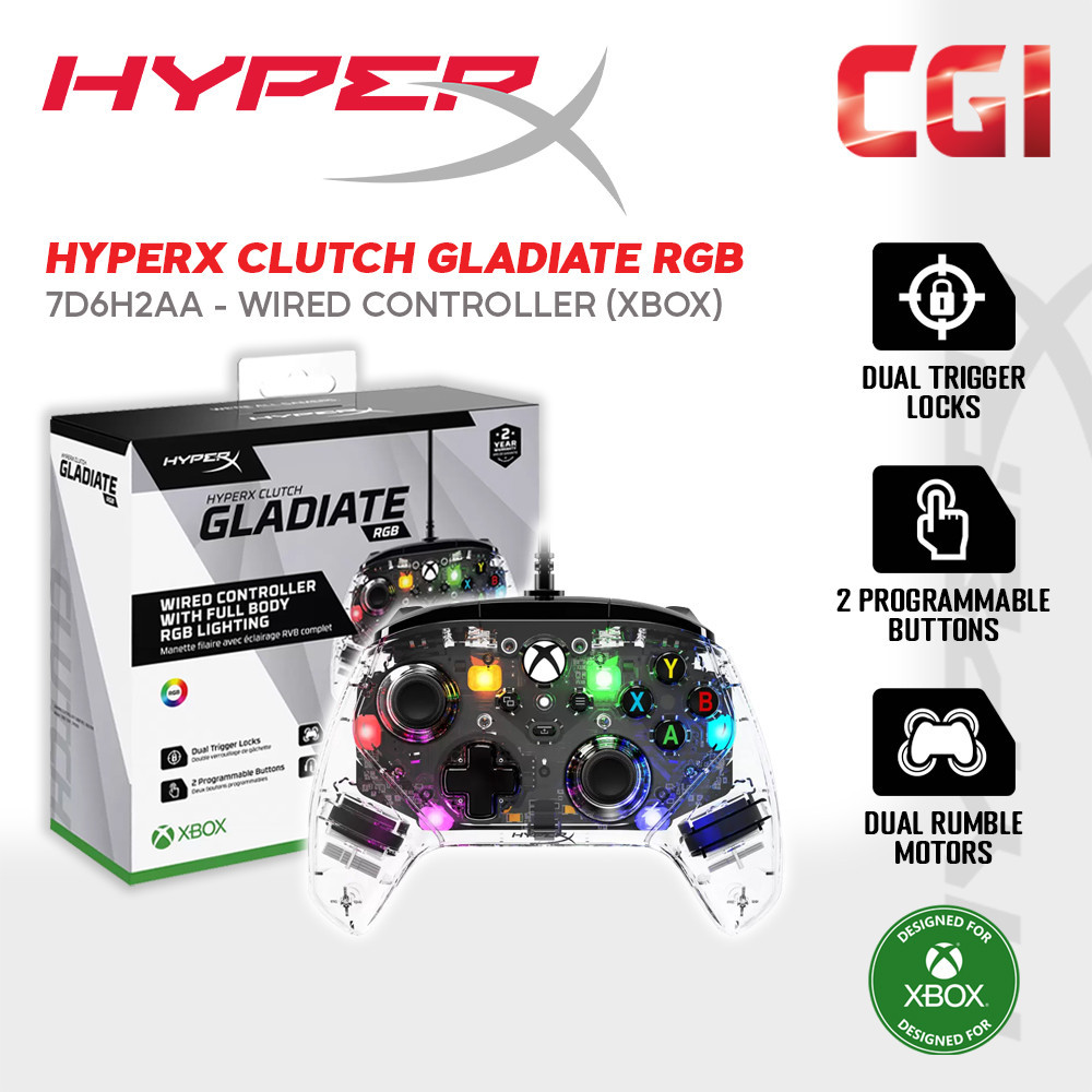 HyperX Clutch Gladiate RGB Wired Gaming Controller - 7D6H2AA | Shopee ...