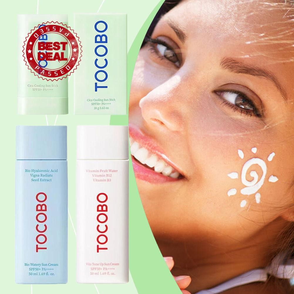 TOCOBO Facial Sunscreen Cream SPF 50 PA+ Moisturizing Skin Sunblock ...