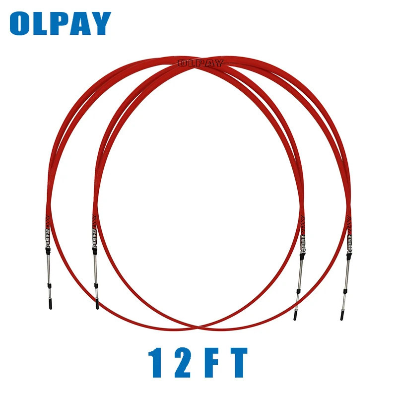Boat Throttle And Shift Cables 12FT - Compatible With GEN I Mercury Outboards (2-Piece Set)