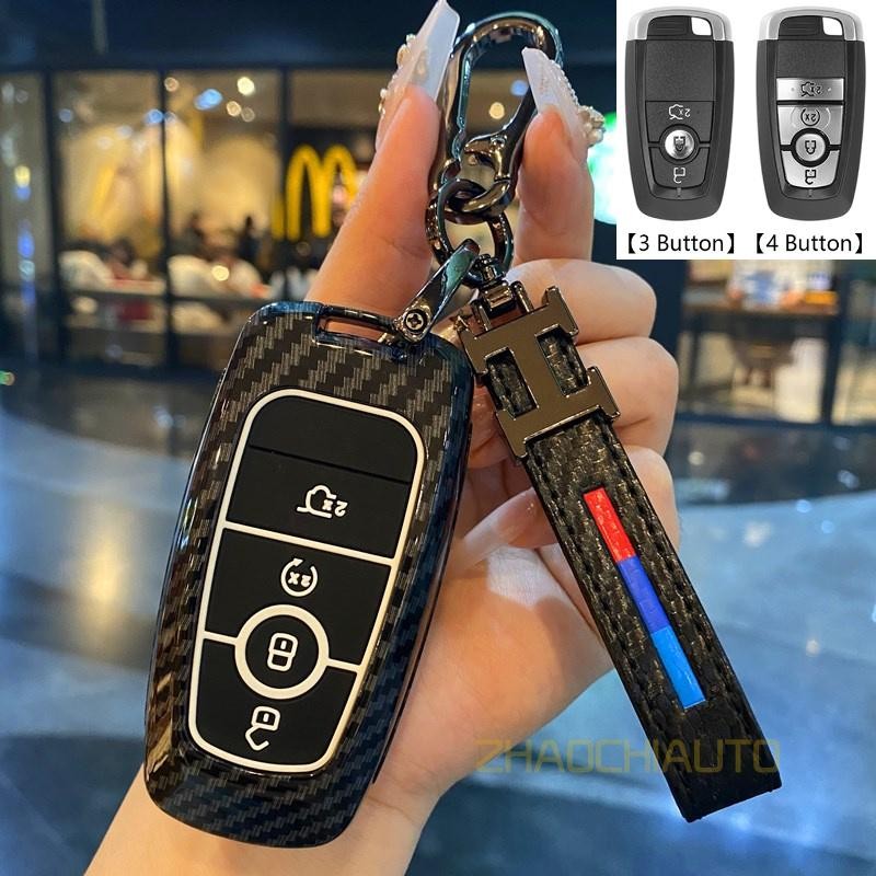 Carbon Fiber Car Key Cover Case Shell For Ford Ranger Sprot 2023 ...