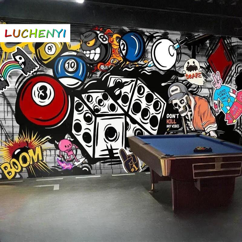 Custom wallpaper mural Snooker Club Billiards Hall Background Wallpaper ...