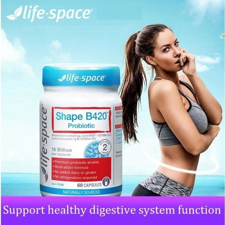 [buy 3 free 1] Life Space Shape B420 Probiotic 60 capsules luvatee dark ...