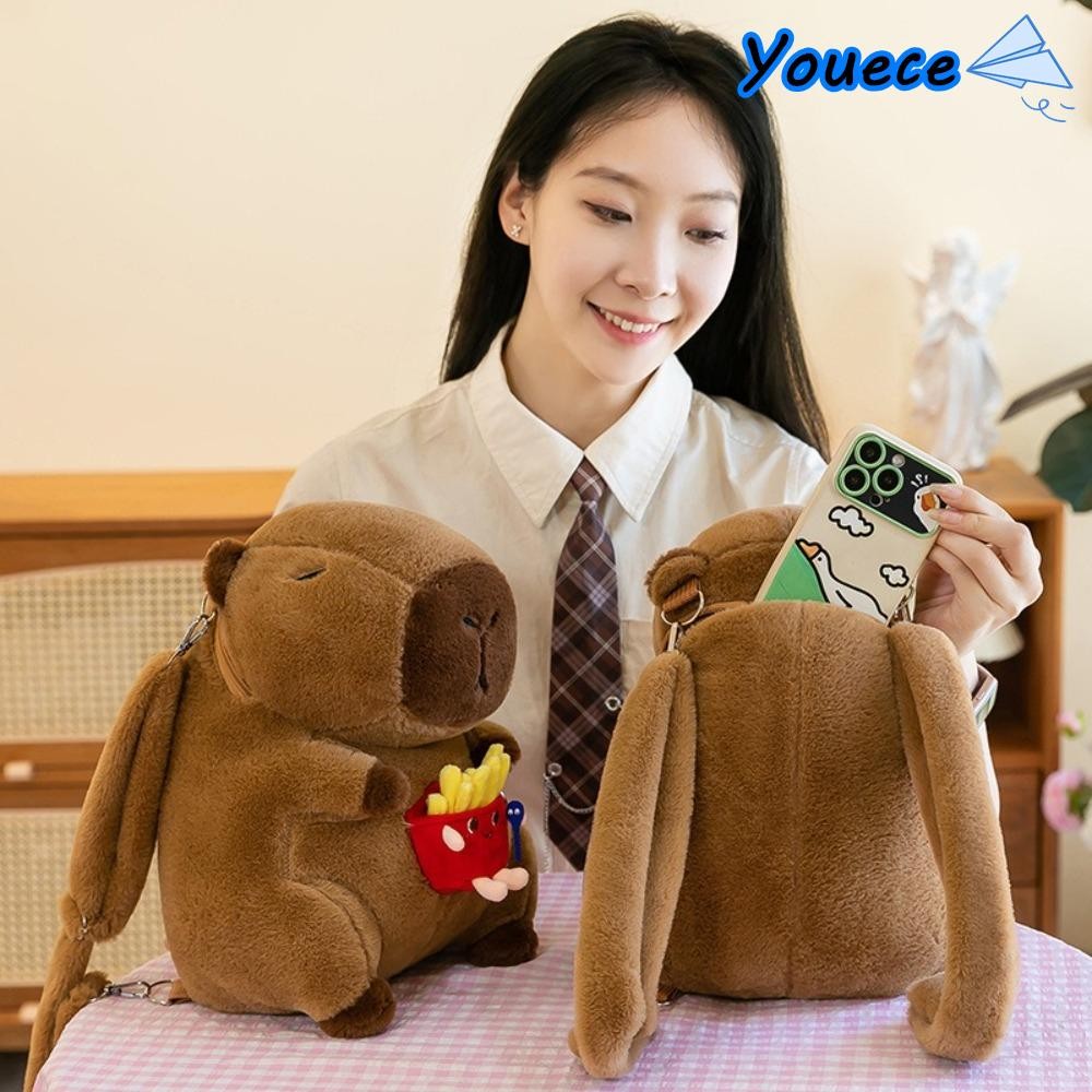 YOUECE Animal Pattern Bag, Large Capacity Cartoon Capybara Doll ...