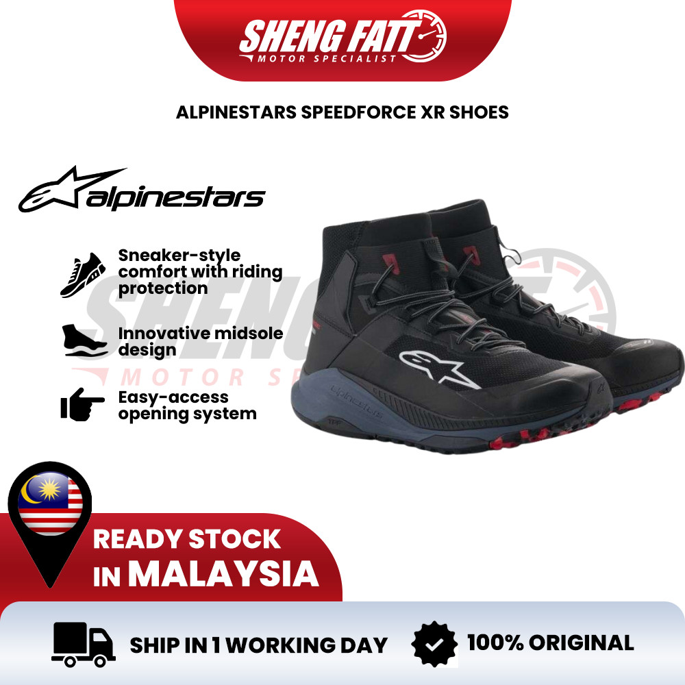 ALPINESTARS SPEEDFORCE XR SHOES Motor Riding Shoe Kasut Motor Boot ...