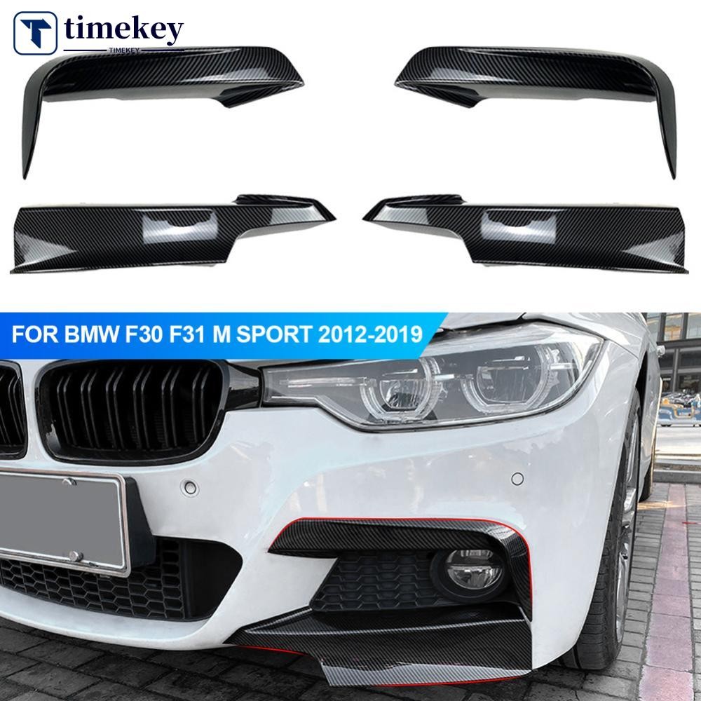 TIMEKEY Pair Car Front Bumper Lip Splitter Canards Spoiler Fog Lamp ...