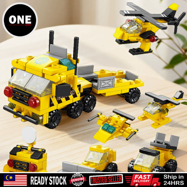 Building Blocks Set Children's Toys 6 in 1 Small Particle Building ...