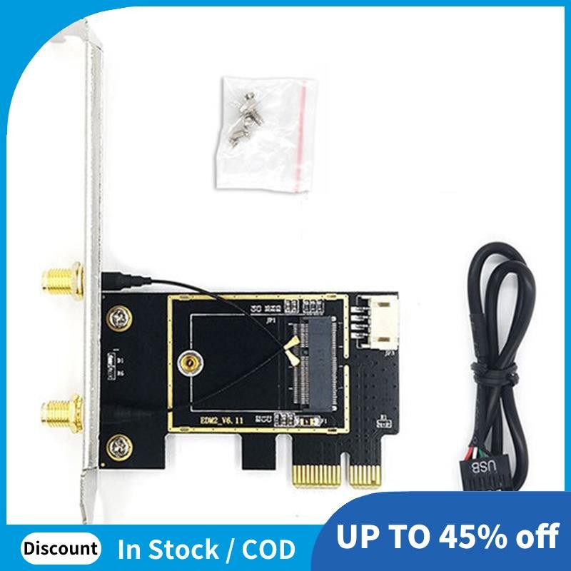 NGFF M.2 to PCIE Network Card Adapter Card Supports NGFF M.2 Wireless ...