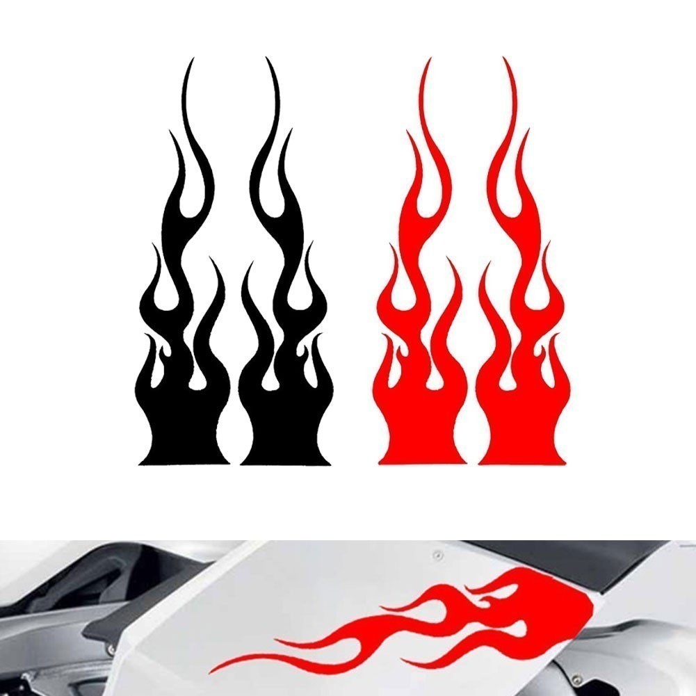[BSL] DIY Flame Vinyl Decal Sticker Waterproof For Car Motorcycle Gas ...