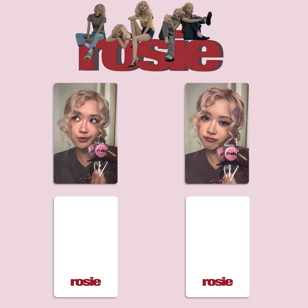 Haianallo 55 PCS Blackpink Rose Small Card Number One Girl Cards Rosie Lomo Cards, Photocards