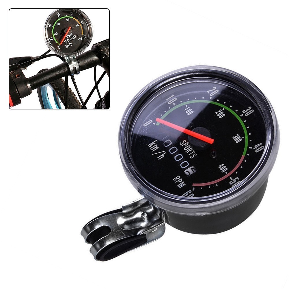 [HOT] Bike Mechanical Odometer Retro Alloy Mechanical Speedometer with ...
