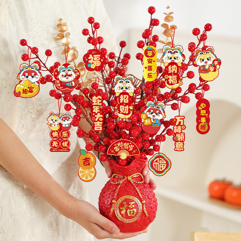 Wedding Fortune Bucket Prosperity Fruit Decorations for Living Room ...