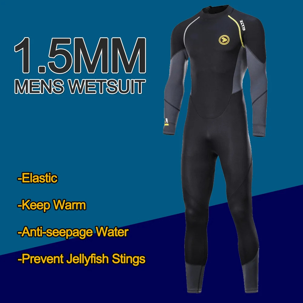 1.5Mm Neoprene Wetsuit Men Short Sleeve Scuba Diving Suit Snorkeling