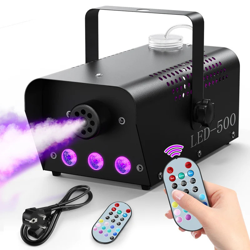 Fieryzeal 500W Smoke Machine Wireless Control Fog Machine RGB LED Stage ...