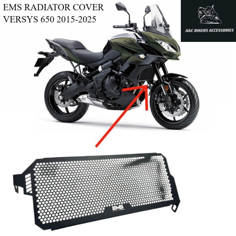 EMS Adventure Kawasaki Versys 650 Modenas Motorcycle Radiator Cover ...