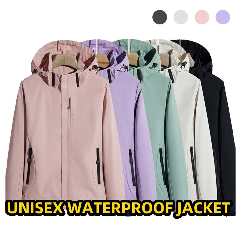 [COD] Women's Jacket (BLACK,WHITE,PINK,PURPLE) Windproof Waterproof ...