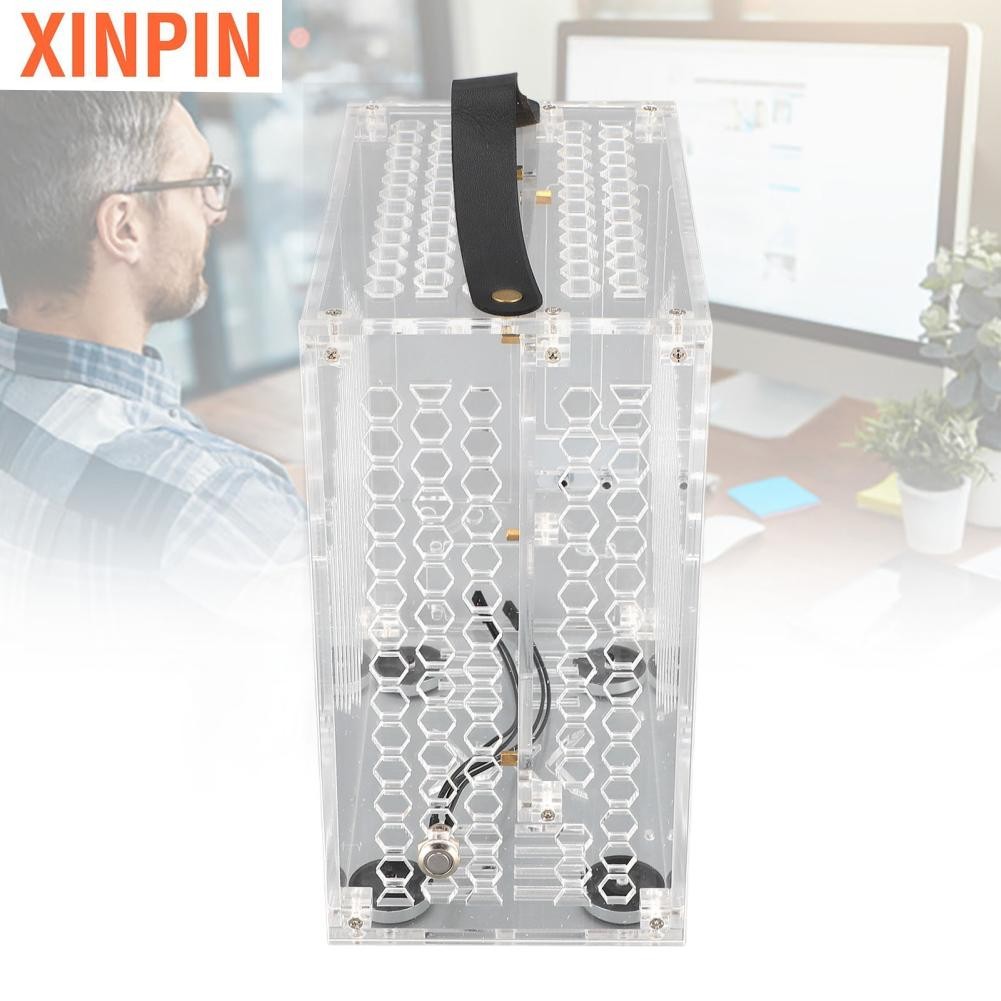 Xinpin Computer Cases 23x20.5x12cm Miniature ITX PC Case Clear Arcylic ...