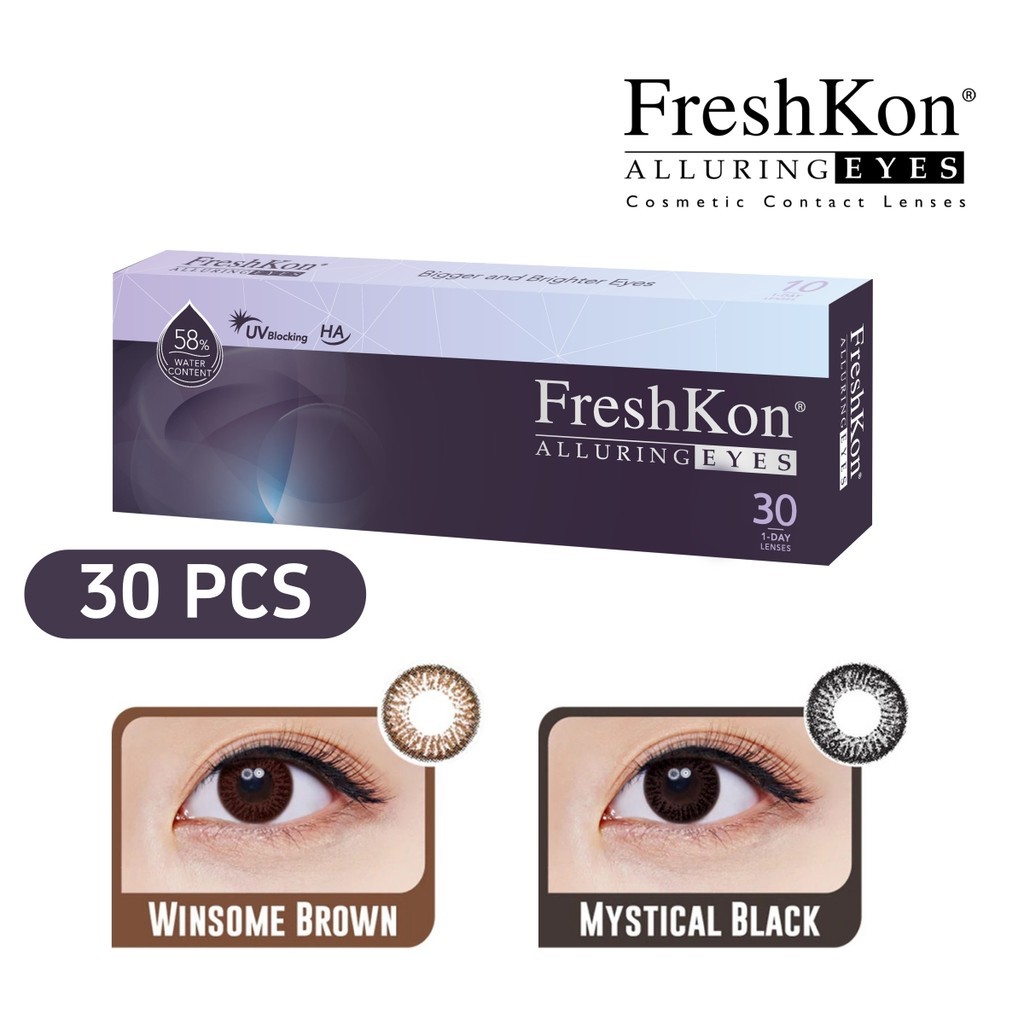 ( 30 PCS ) Freshkon Colors Fusion / Alluring Eyes Daily Disposable ...