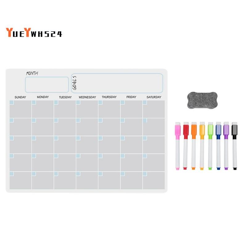 Aerkersun Magnetic Calendar Combo Set – 17x12" Magnetic Monthly & Weekly Dry Erase