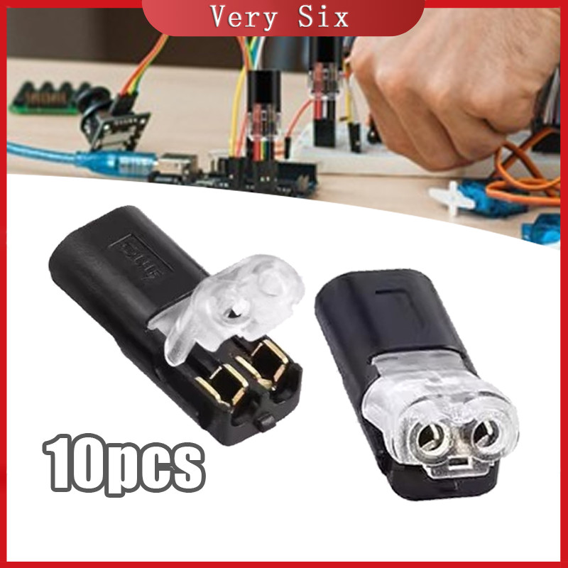 10Pcs 2 Pin 2 Way Compact Wire Terminals Quick Splice Wire Wiring ...
