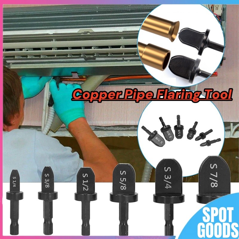 Specool-Portable Copper Pipe Flaring Tool Hex Shank Aircond Tube ...