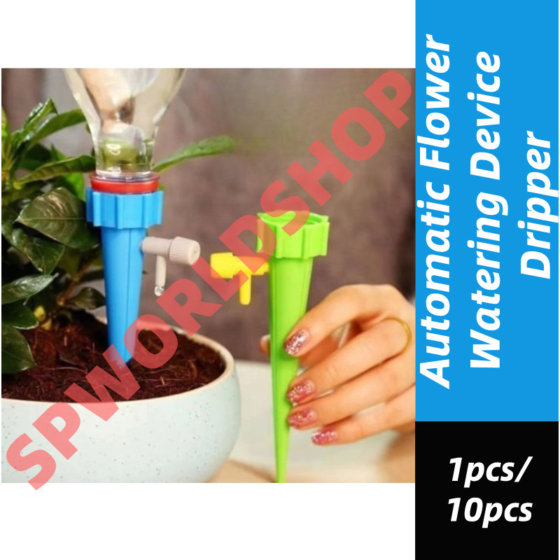 Self Watering Spike Automatic Drip Gardening System for Flower Plants ...