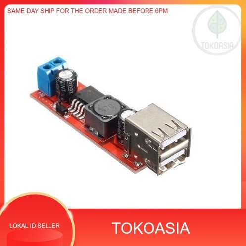 Holy Feather Dual USB Car Voltage Converter - 9V/12V/24V To 5V 3A DC-DC Buck Charger (3-Pack)