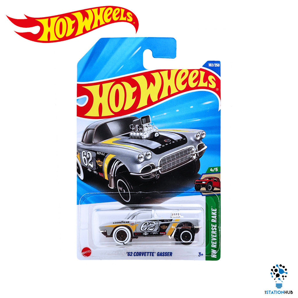 Hot Wheels HW REVERSE RAKE '62 Corvette Gasser Car | Hotwheels Mattel ...