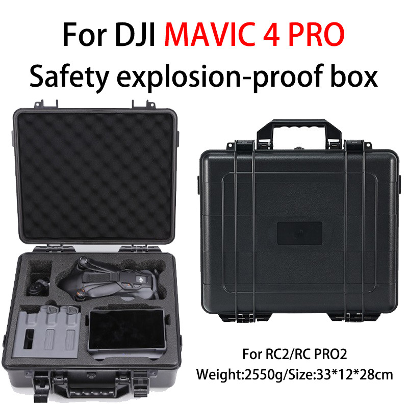 For DJI Mavic 4 Pro Explosion-Proof Case Suitcase Ip67 Waterproof Hard Case Rc Pro 2/Rc 2 Storage Bag Accessories
