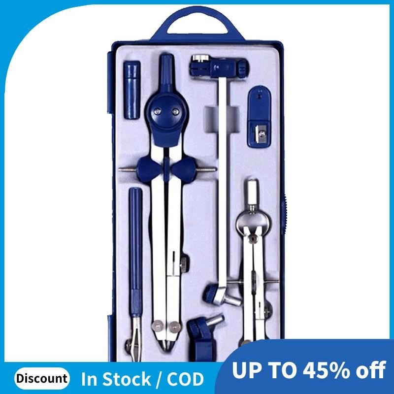 9Pc Drafting Compass for Geometry Set Tool Compass Drawing Tool for ...