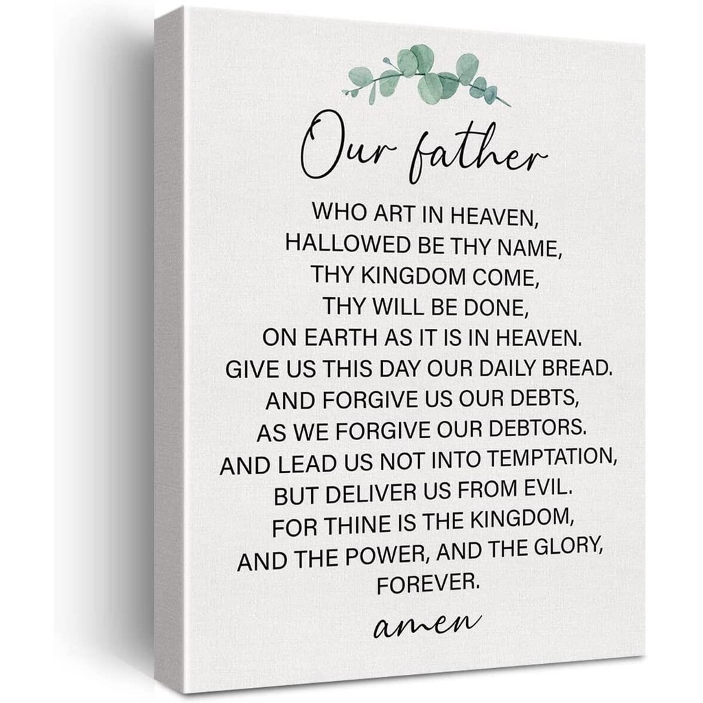 Best Painting Inspirational Bible Verse The Lords Prayer Canvas Wall ...